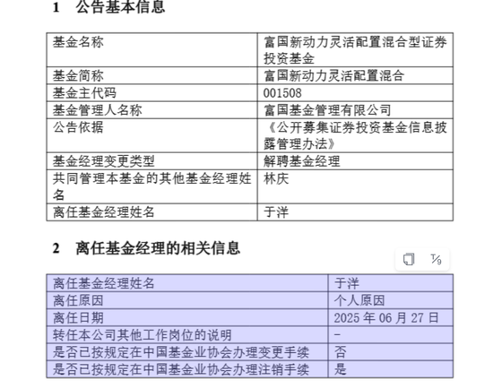 万宝配资 富国于洋离职不意外，意外的是鹏华和淳厚的变动