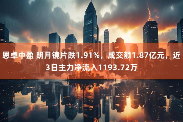 恩卓中盈 明月镜片跌1.91%，成交额1.87亿元，近3日主力净流入1193.72万